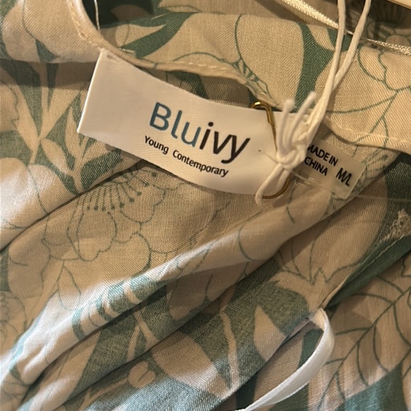 Bluivy Mint Floral Kimono / Duster / Cardigan Size M/L - Picture 11 of 13